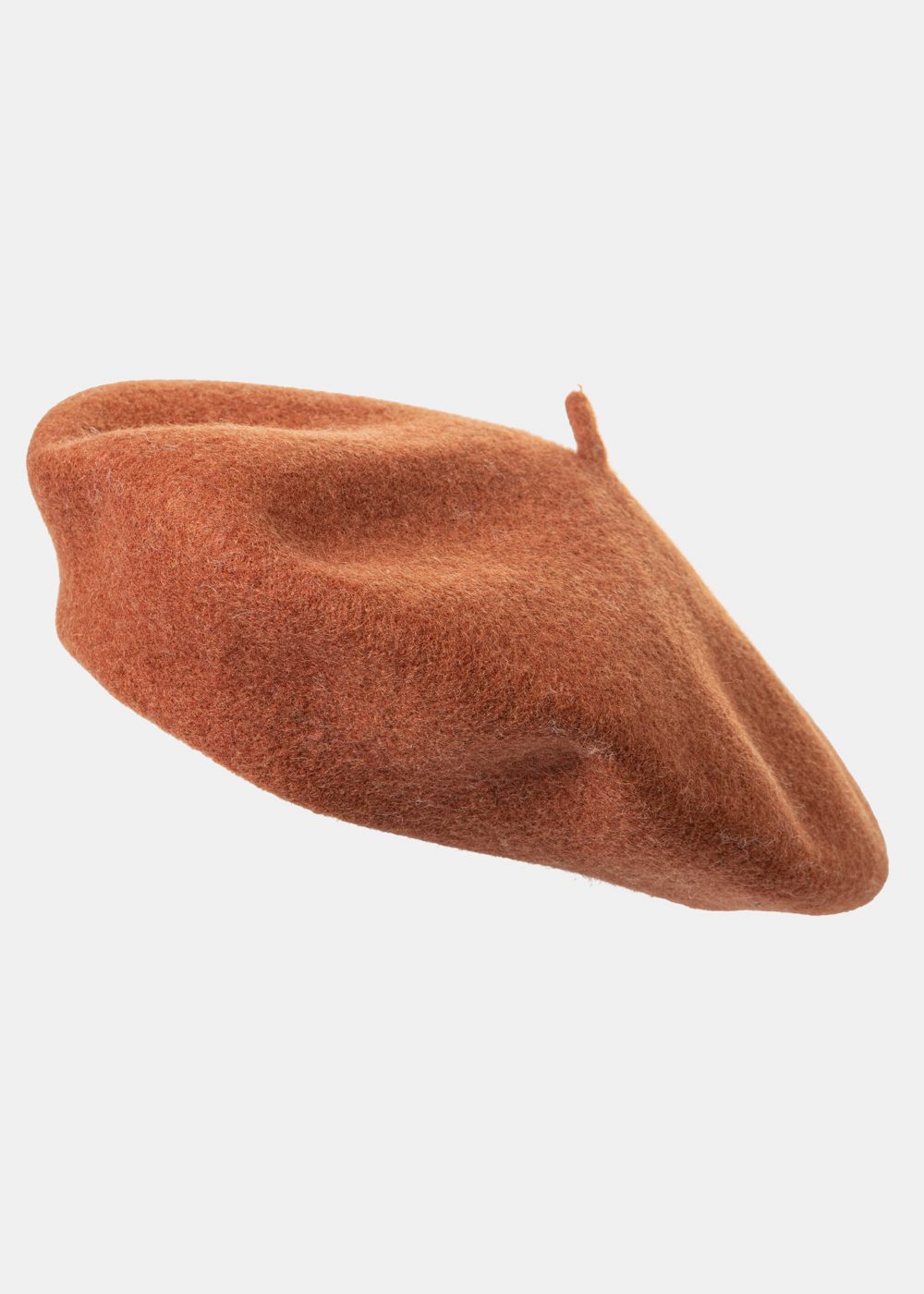 Brown Wool Beret Hat